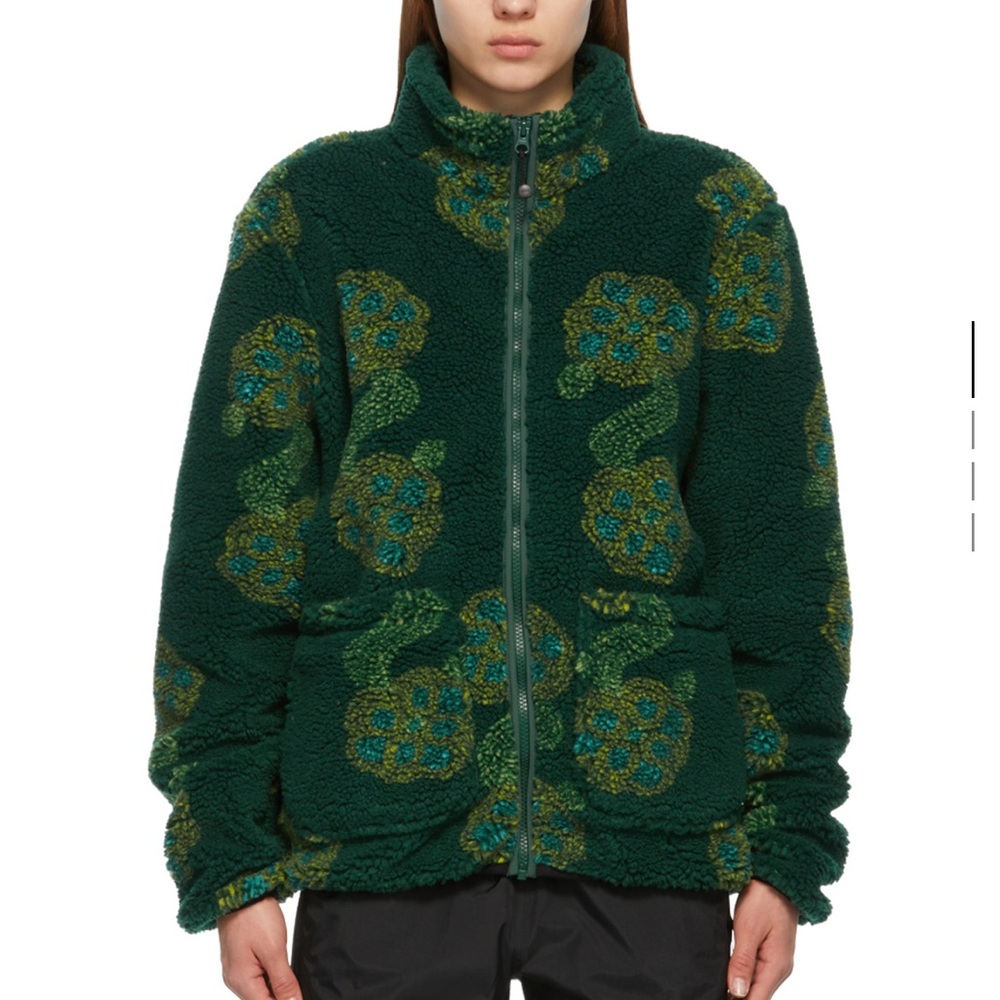 Stussy Green Floral Sherpa Jacket🍀🍀